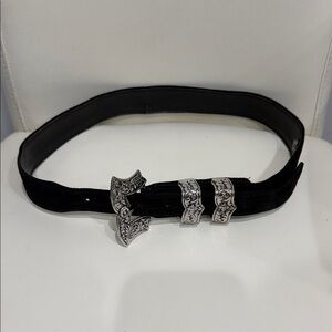 Vintage Glen Miller for Ann Turk Black Suede & Silver Belt